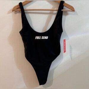 Full Send Small Black One-Piece Swimsuit NWT - Retails for $100!